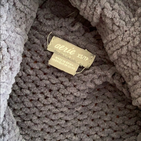 AERIE turtle neck chambray sweater - Picture 2 of 3